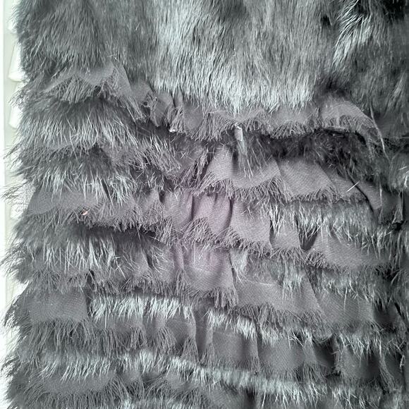 CF Charm Furs Black Rabbit Fur Cap Sleeve Vest Jacket Size Medium - Picture 7 of 14